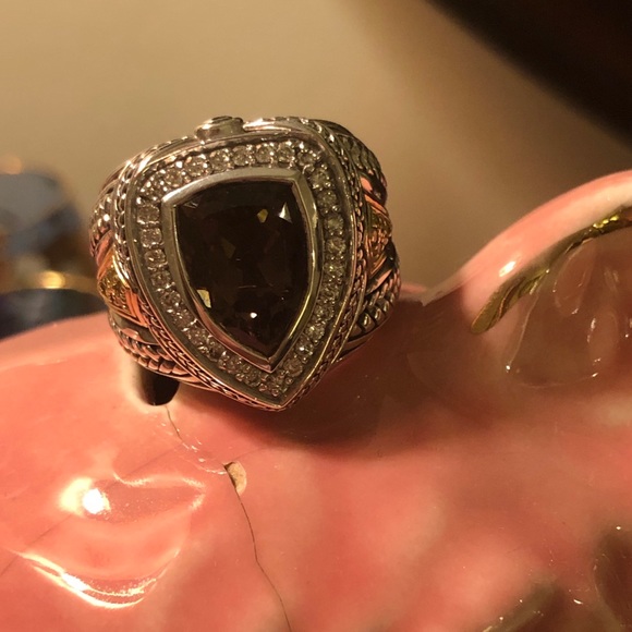 scott key Jewelry - Scott key smoky topaz with Whitt and ylw dia